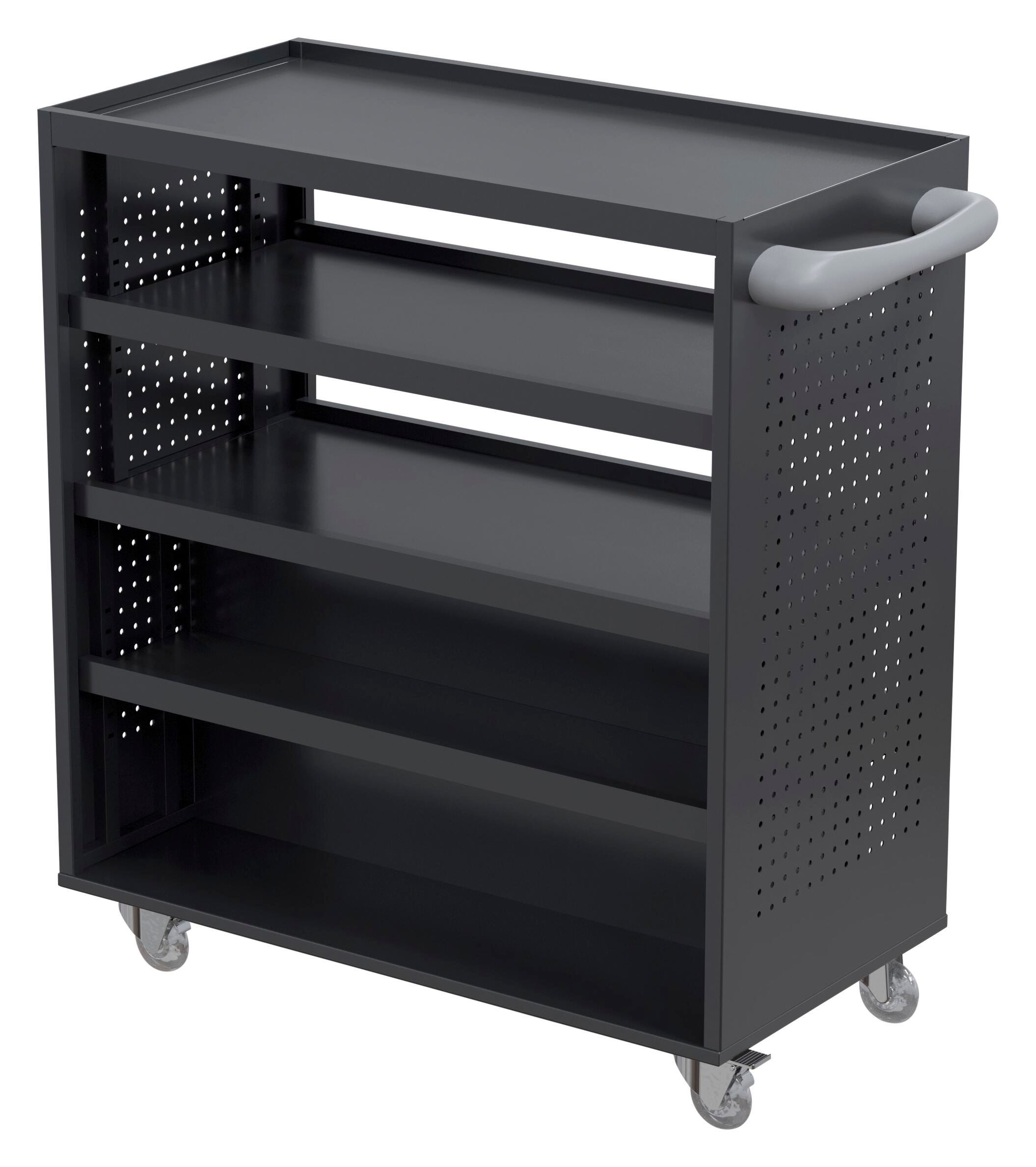 Classroom Select Makerspace Tool Storage Cart, 51-1/4 x 19 x 40 Inches, Black 2010428